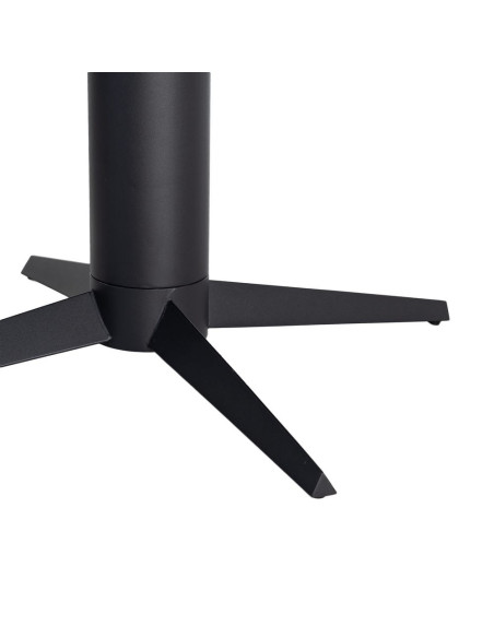 Table à manger ronde céramique effet travertin noir Ø120 cm Gavena Ixia - 7