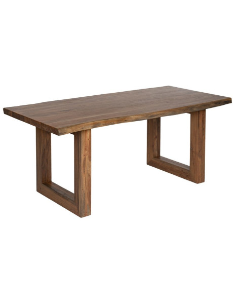 Table à manger en bois d’acacia brun 180x90x77 cm Beriva Ixia - 1