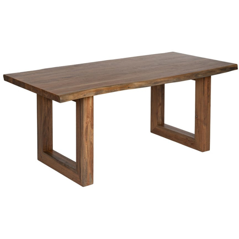 Table à manger en bois d’acacia brun 180x90x77 cm Beriva Ixia - 1