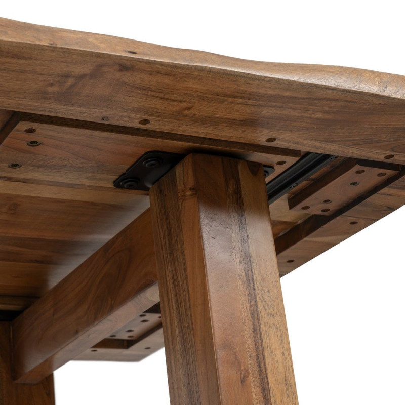 Table à manger en bois d’acacia brun 180x90x77 cm Beriva Ixia - 5