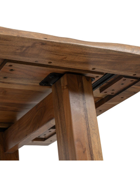 Table à manger en bois d’acacia brun 180x90x77 cm Beriva Ixia - 5