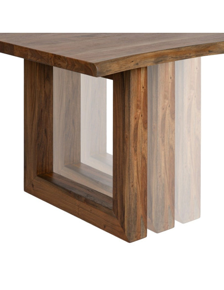 Table à manger en bois d’acacia brun 180x90x77 cm Beriva Ixia - 6