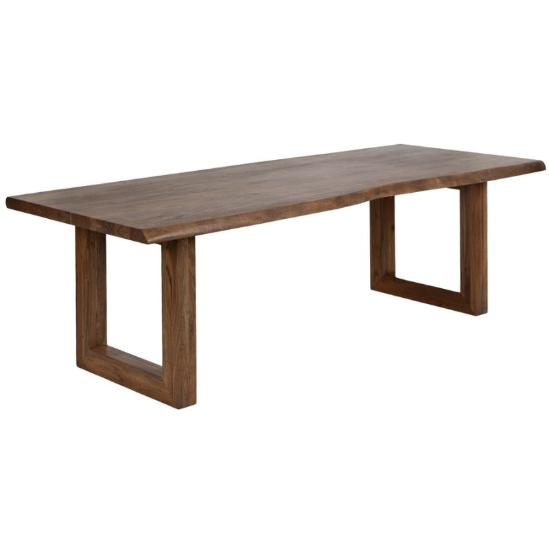 Grande table à manger en acacia brun 240x100x76 cm Beriva Ixia - 1