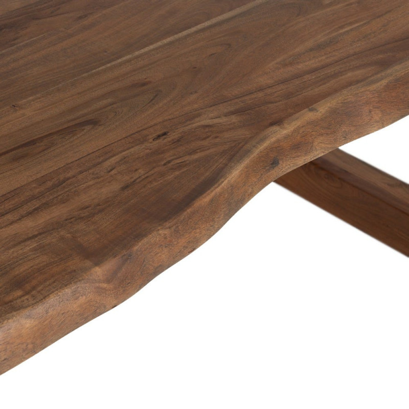 Grande table à manger en acacia brun 240x100x76 cm Beriva Ixia - 3