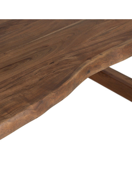 Grande table à manger en acacia brun 240x100x76 cm Beriva Ixia - 3