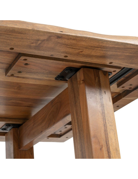 Grande table à manger en acacia brun 240x100x76 cm Beriva Ixia - 5