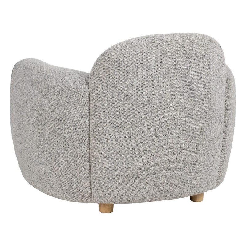 Fauteuil lounge tissu chiné grège 90x81x67 cm Palivo Ixia - 3