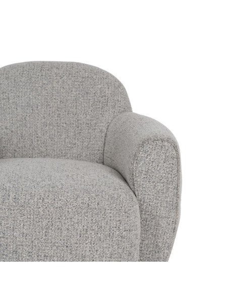 Fauteuil lounge tissu chiné grège 90x81x67 cm Palivo Ixia - 4