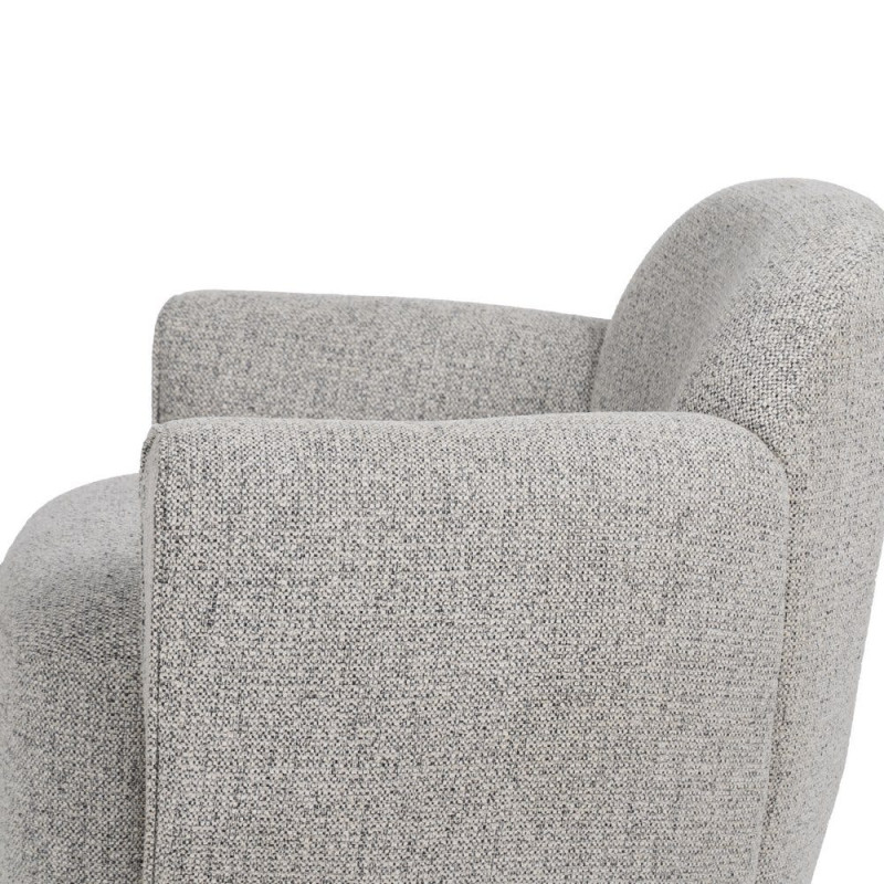 Fauteuil lounge tissu chiné grège 90x81x67 cm Palivo Ixia - 6