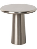 Table d’appoint ronde métal argenté 38x38x38 cm Azira