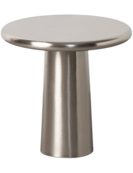Table d’appoint ronde métal argenté 38x38x38 cm Azira Ixia - 1