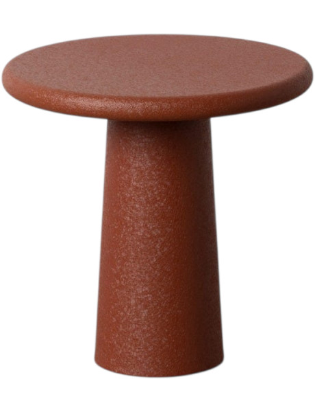 Table d’appoint ronde terracotta métal 38x38x38 cm Azira Ixia - 1