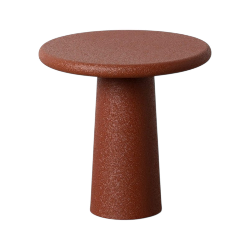 Table d’appoint ronde terracotta métal 38x38x38 cm Azira Ixia - 1