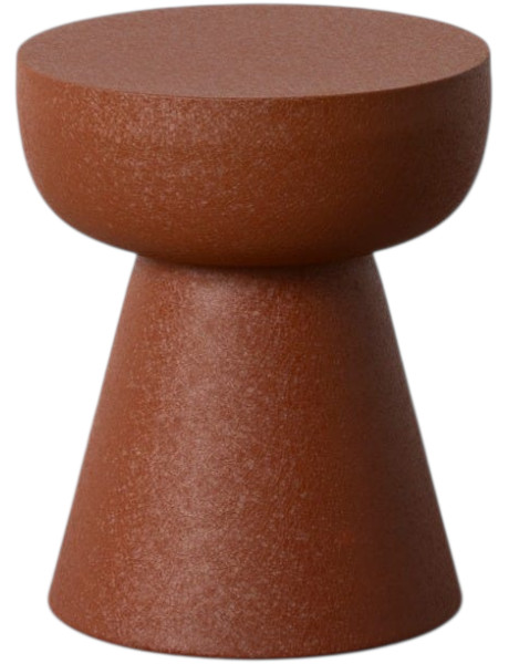 Table d’appoint ronde terracotta métal 34x34x40 cm Sarela Ixia - 1