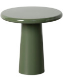 Table d’appoint ronde en métal vert olive 38x38x38 cm Azira