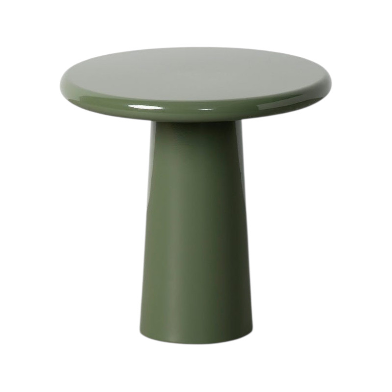 Table d’appoint ronde en métal vert olive 38x38x38 cm Azira Ixia - 1