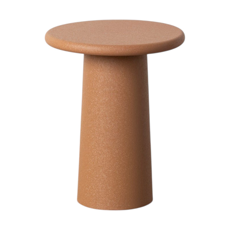 Table d’appoint ronde métal caramel 38x38x49 cm Azira Ixia - 1