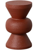 Table d’appoint ronde terracotta en métal 30x30x50 cm Ovela