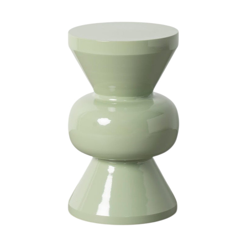 Table d’appoint ronde vert sauge en métal 30x30x50 cm Ovela Ixia - 1