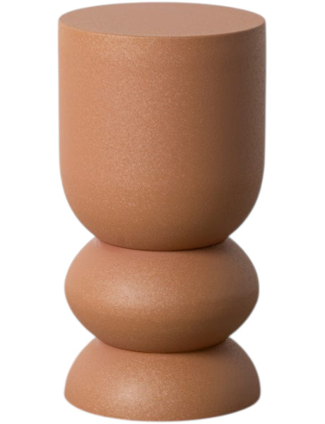 Table d’appoint terracotta en métal 31x31x58 cm Savena Ixia - 1
