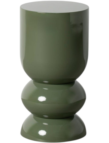 Table d’appoint vert kaki en métal 31x31x58 cm Savena Ixia - 1