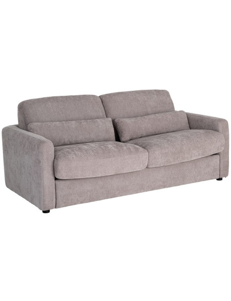 Canapé convertible gris taupe en tissu 194x104x88 cm Garevo Ixia - 1