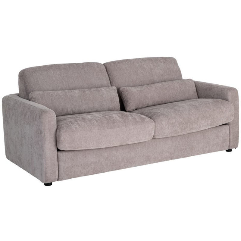 Canapé convertible gris taupe en tissu 194x104x88 cm Garevo Ixia - 1