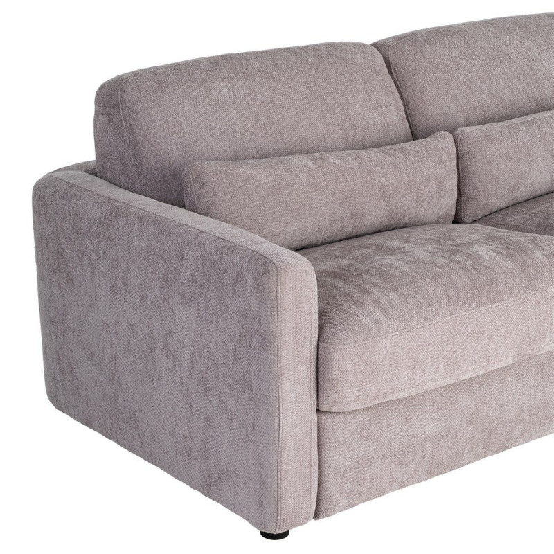 Canapé convertible gris taupe en tissu 194x104x88 cm Garevo Ixia - 4