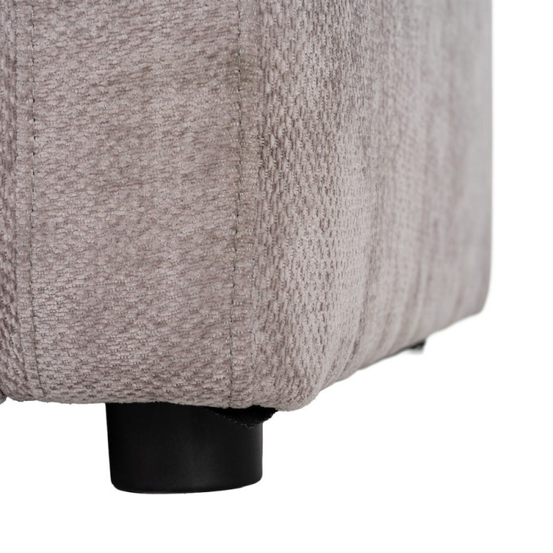Canapé convertible gris taupe en tissu 194x104x88 cm Garevo Ixia - 6