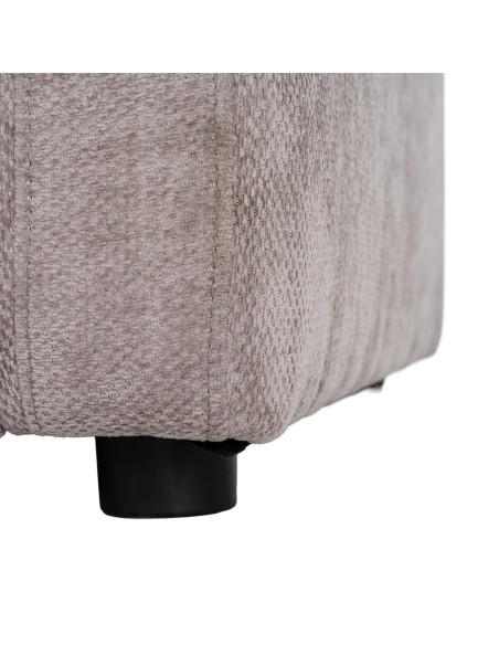 Canapé convertible gris taupe en tissu 194x104x88 cm Garevo Ixia - 6