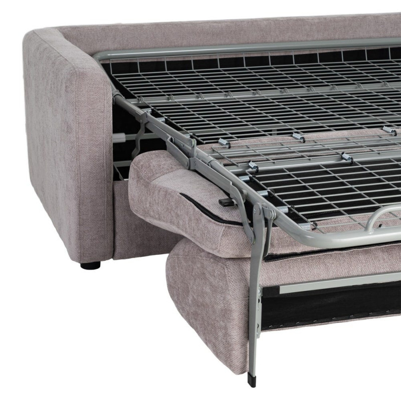 Canapé convertible gris taupe en tissu 194x104x88 cm Garevo Ixia - 10