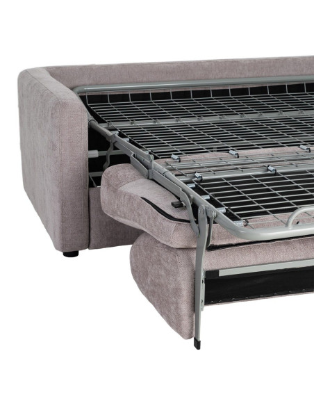 Canapé convertible gris taupe en tissu 194x104x88 cm Garevo Ixia - 10