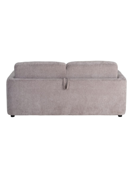 Canapé convertible gris taupe en tissu 194x104x88 cm Garevo Ixia - 7