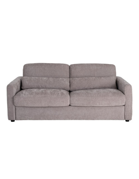 Canapé convertible gris taupe en tissu 194x104x88 cm Garevo Ixia - 2
