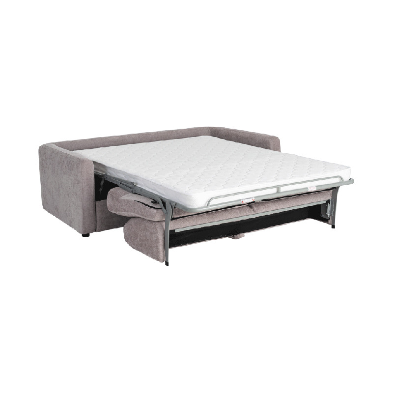 Canapé convertible gris taupe en tissu 194x104x88 cm Garevo Ixia - 8