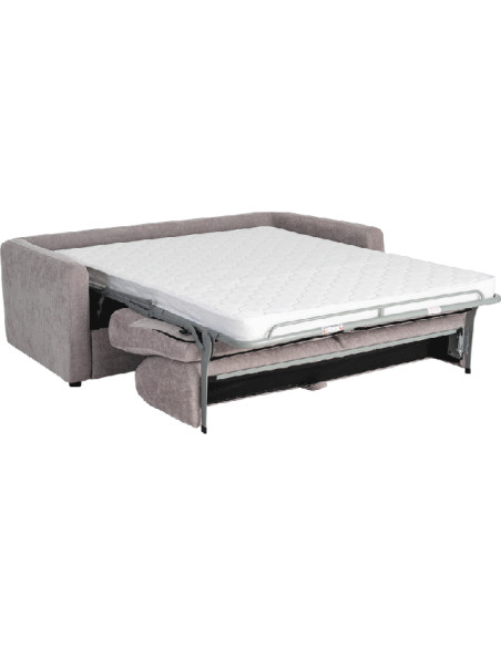 Canapé convertible gris taupe en tissu 194x104x88 cm Garevo Ixia - 8