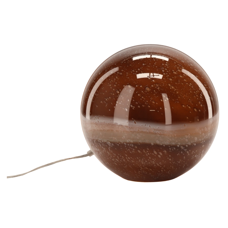 Lampe à poser boule verre marron ambré 29x29x28 cm Nebula  - 3