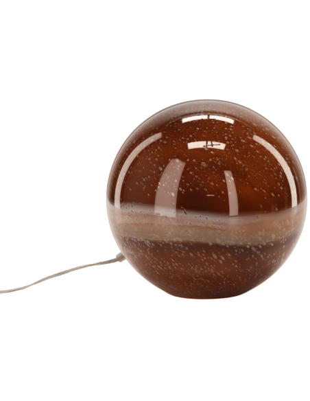 Lampe à poser boule verre marron ambré 29x29x28 cm Nebula  - 3