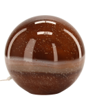 Lampe à poser boule verre marron ambré 29x29x28 cm Nebula