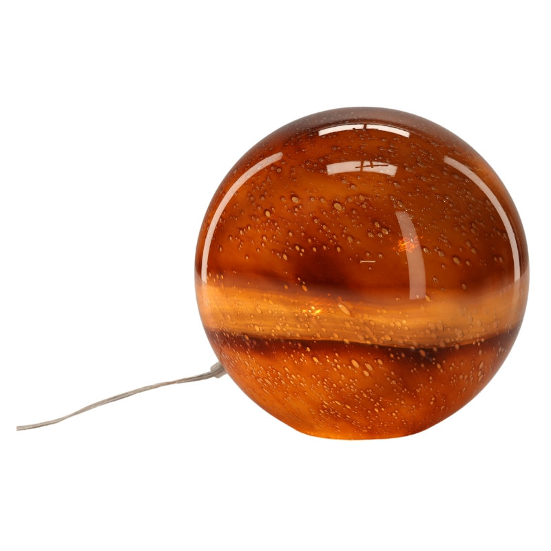 Lampe à poser boule verre marron ambré 29x29x28 cm Nebula  - 4