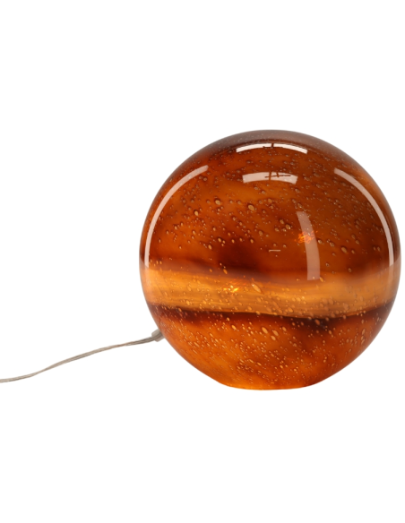 Lampe à poser boule verre marron ambré 29x29x28 cm Nebula  - 4