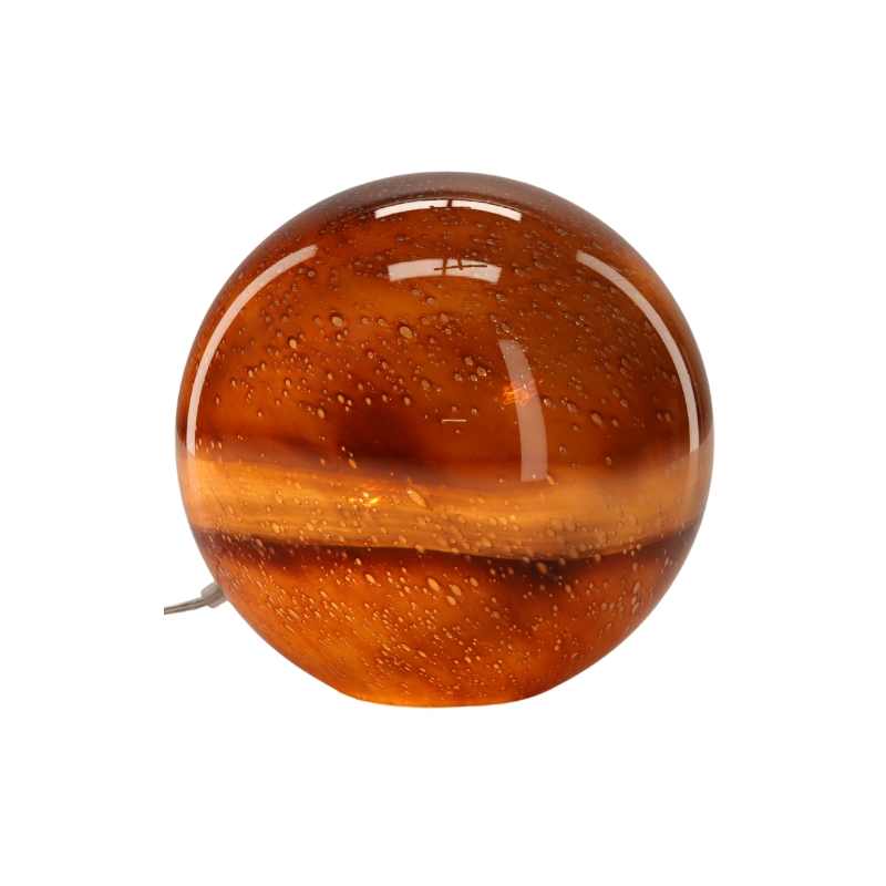 Lampe à poser boule verre marron ambré 29x29x28 cm Nebula  - 2