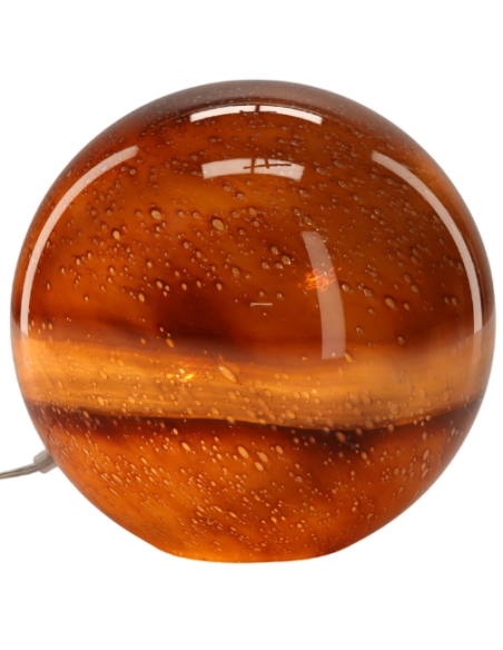 Lampe à poser boule verre marron ambré 29x29x28 cm Nebula  - 2