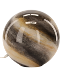 Lampe à poser boule verre beige et marron 29x29x28 cm Nebula