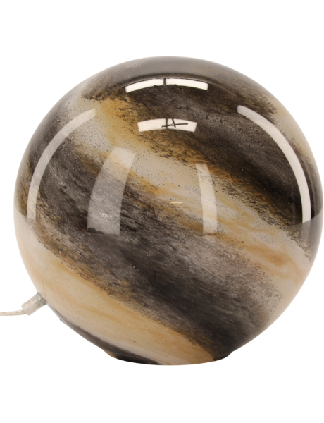 Lampe à poser boule verre beige et marron 29x29x28 cm Nebula  - 1