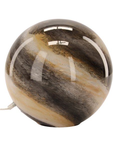 Lampe à poser boule verre beige et marron 29x29x28 cm Nebula  - 1