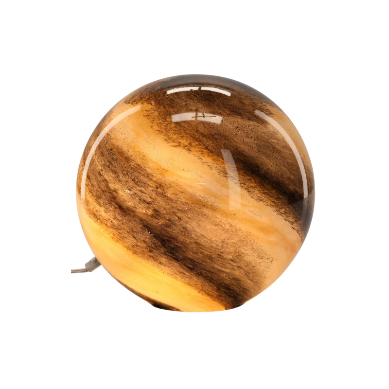 Lampe à poser boule verre beige et marron 29x29x28 cm Nebula  - 2