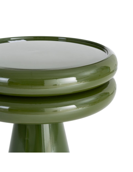 Table d’appoint ronde vert olive en métal 41x41x50 cm Oronz Ixia - 3