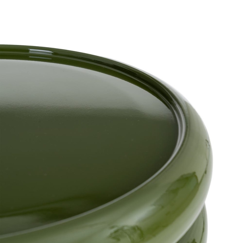 Table d’appoint ronde vert olive en métal 41x41x50 cm Oronz Ixia - 4