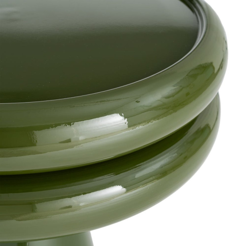 Table d’appoint ronde vert olive en métal 41x41x50 cm Oronz Ixia - 5